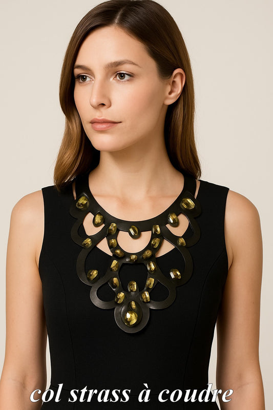 Iron-on chocolate collar, black stone certificate