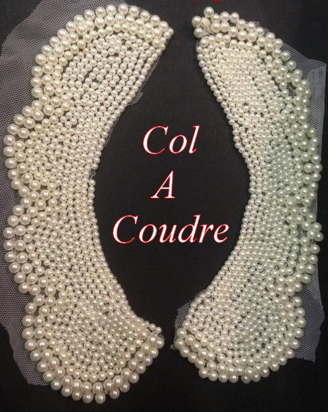 Col Claudine A Coudre En Perle De Culture Blanc