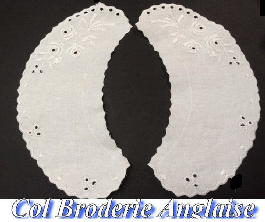 White English Embroidery Collar to Sew.