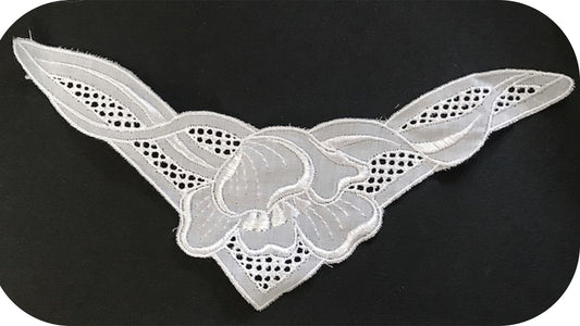 White Embroidered English Embroidery Collar to Sew.