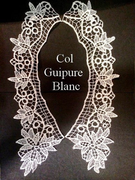 White Lace Guipure Collar for Customizations.