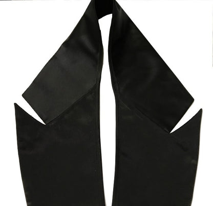 Col Satin Noir à Coudre - Encolure Smoking Tailleur Costume