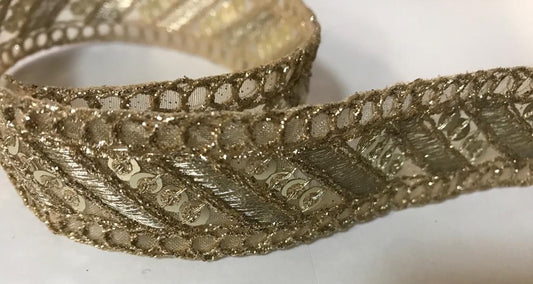 copy of Ruban Brodé Doré OR orné de Sequins doré Pour Décorations Caftans Ceintures Et Customisations.