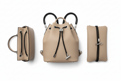 Cordon cuir Ciré Tressé Noir 140cm Ø10mm avec Embouts Argentés | Braided Waxed Cord Black 140cm