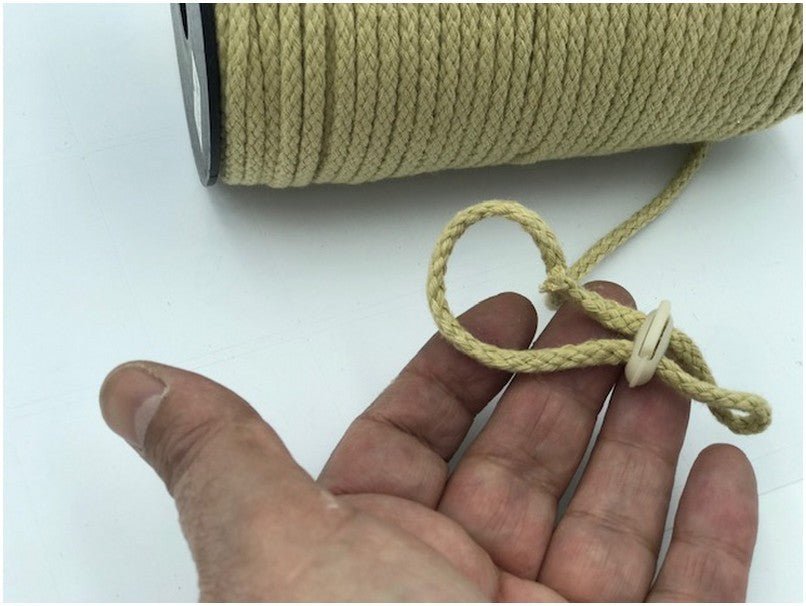 Cordon Coton Tréssé Beige Au Mètre