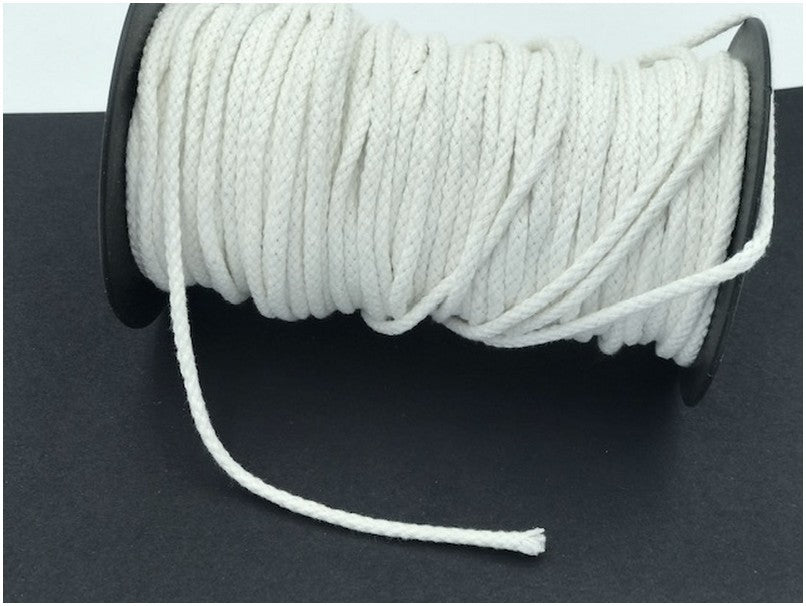 Cordon Coton Tréssé Blanc Au Mètre