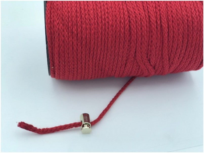 Cordon Coton Tréssé Rouge Au Mètre