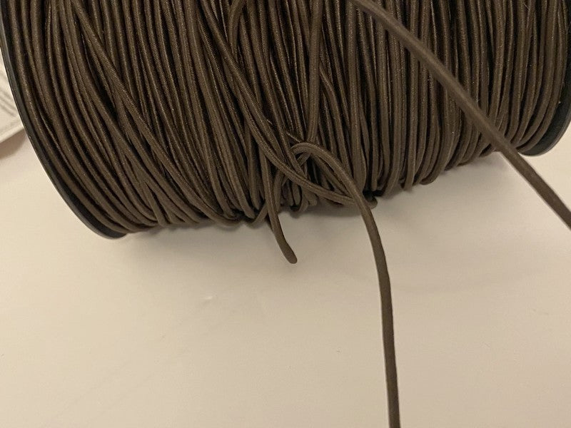 Cordon Elastique MARRON CHOCO Rond  En 3 mm A Coudre Pour Loisirs Créatifs.