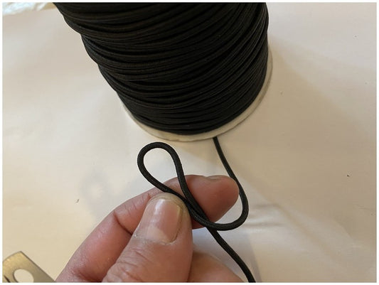 Cordon Elastique  NOIR  2 mm X 100 Mètres A Coudre Pour Loisirs Créatifs.