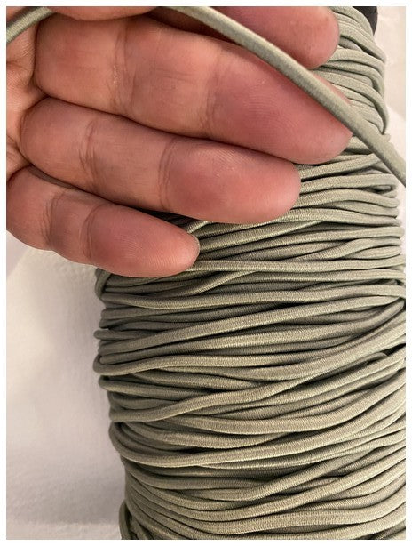 Cordon Elastique Vert Tilleul Rond  En 3 mm A Coudre Pour Loisirs Créatifs.