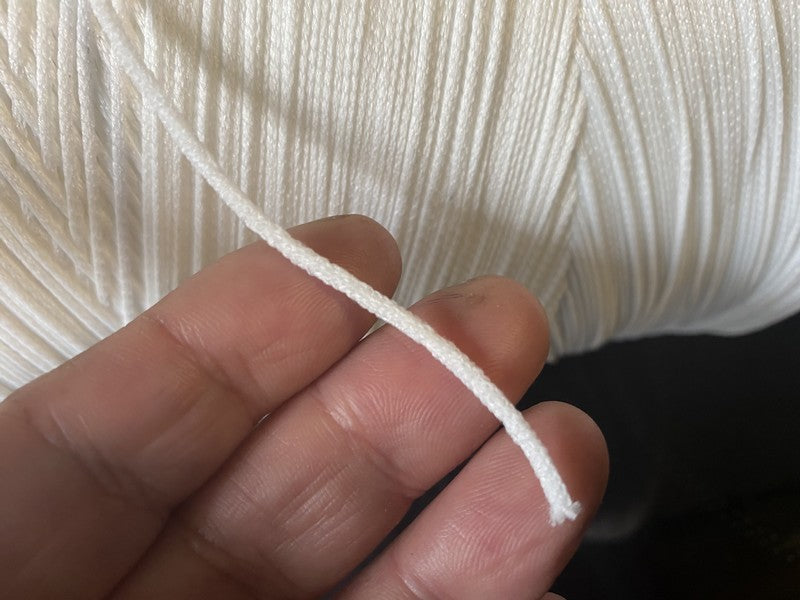 Cordon Fil Elastique Médicale Blanc  En 3 mm Pour Fabication De Masques De Protections A Coudre