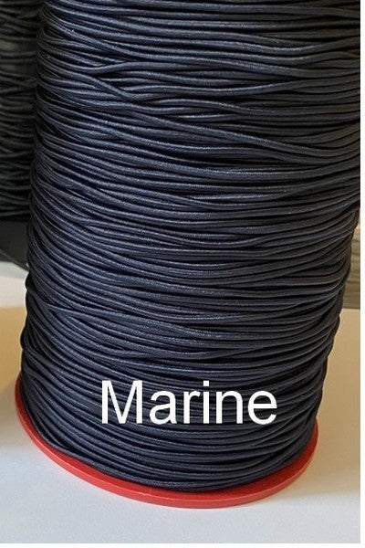 Cordon Lacet Elastique Bleu Marine Rond  En 1.7 mm A Coudre Pour Loisirs Créatifs.