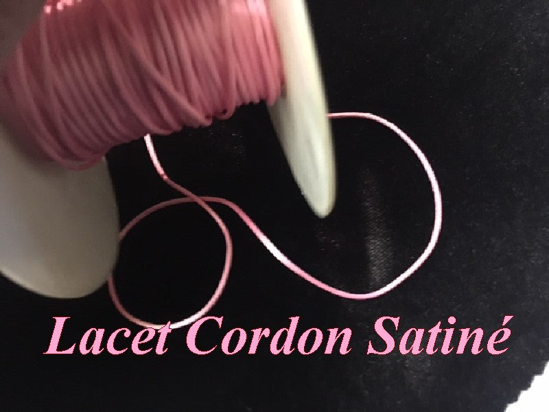 Cordon Lacet Satiné Rose En 3 mm  Pour Loisirs Créatifs Et Laçage.