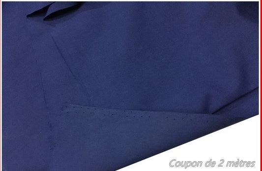 2 Meters of Indigo Blue Cotton Fabric in Large Width