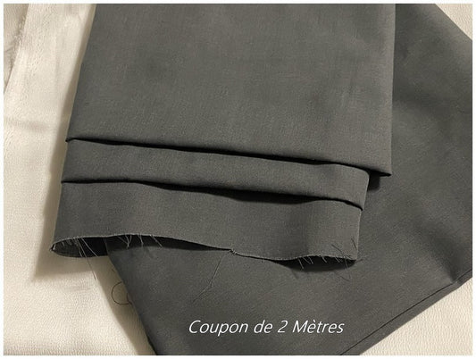 2 Meter Coupon of Grey Cotton Fabric in Large Width