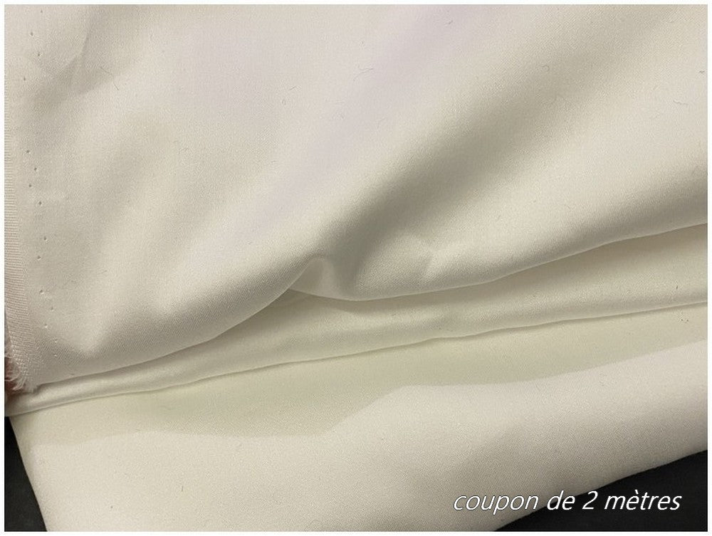 Coupon de 2 Mètres de Tissu Coton Ivoire En Grande Largeur