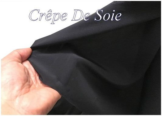 Crêpe De SOIE Bleu Marine Au Mètre Couture.