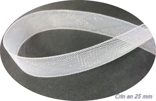 Crin Au Mètre Blanc pour La Couture, Bande de Crinoline pour Renfort