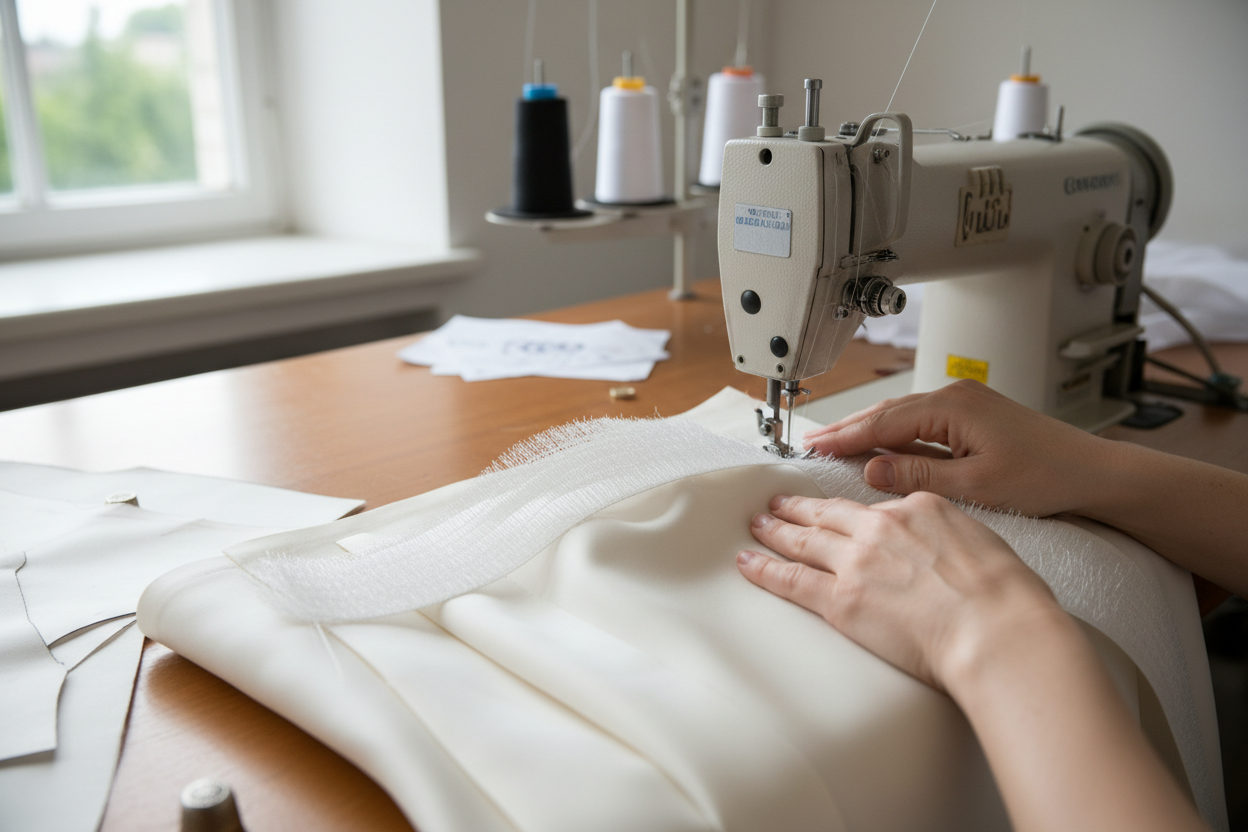 Crin Blanca por Metros de 100 mm - 10 cm para Coser, Tira de Crinolina de 10 cm para Refuerzo