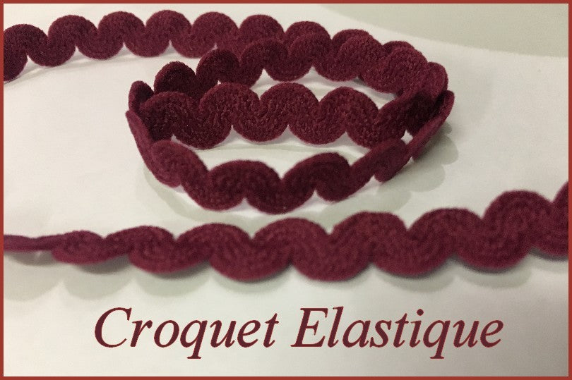 Croquet Elastique Lycra Prune Au Mètre