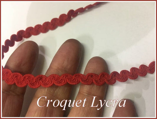 Croquet de licra roja por metro