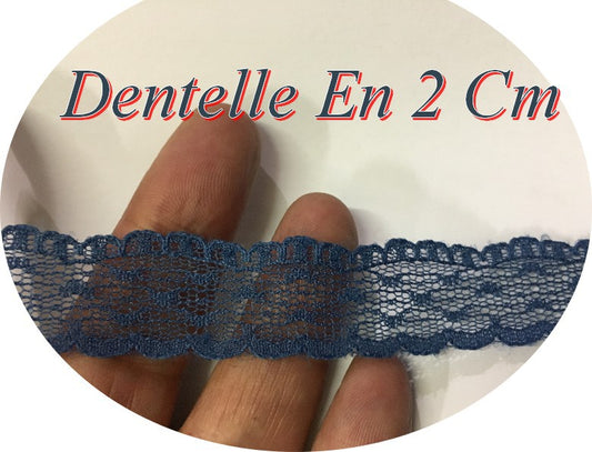 Dentelle 2 cm indigo