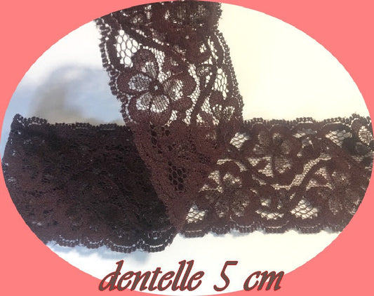 Dentelle A Coudre En 5 Cm  Lie De Vin A Coudre Pour Loisirs Créatifs.