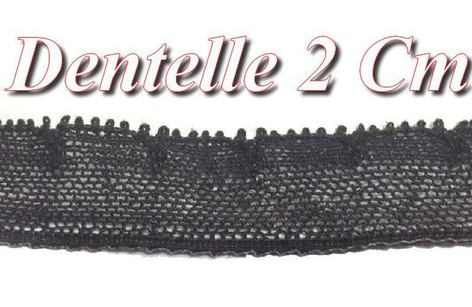 Dentelle Au Mètre Couture En 1.8  Cm Noir  A Coudre.