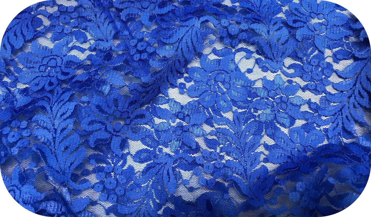 Dentelle Couture Bleu Indigo Au Mètre En Grande Largeur Pour Confections, Customisations Et Décorations.