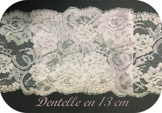 Encaje de alta costura de 13 cm en color Parma para coser para pasatiempos creativos y decoraciones.