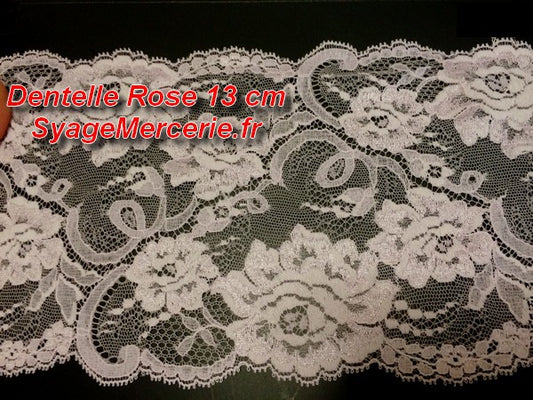 Encaje de alta costura rosa de 13 cm para coser para pasatiempos creativos y decoraciones.