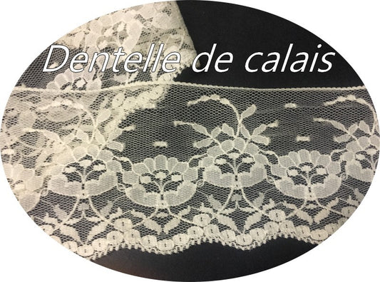 Dentelle De Calais Ivoire En 6,5 Cm A Coudre Pour Robe De Mariage, Et Décorations.