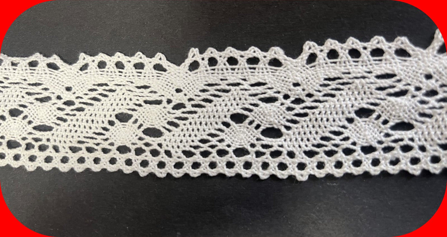 Dentelle Du Puy En 35 mm blanc Au Mètre A Coudre  Pour Customisations.