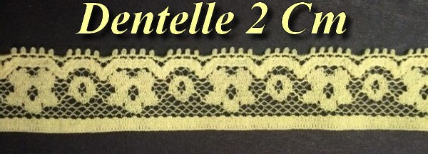 Dentelle En 2 cm Jaune Pour Loisirs Créatifs.