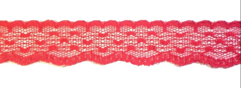 Dentelle Fixe rouge En 2 Cm A coudre pour Loisirs Créatifs.