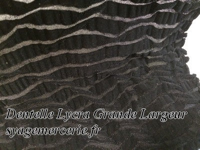 Dentelle Lycra Au Mètre En Grande Largeur Noir