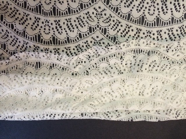 Dentelle Lycra au Mètre en Ivoire en 1 mètre 10