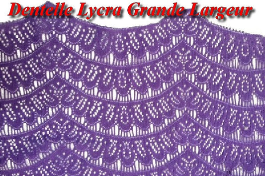Dentelle Lycra En Grande Largeur Couleur Violet pour lingerie Et Décorations
