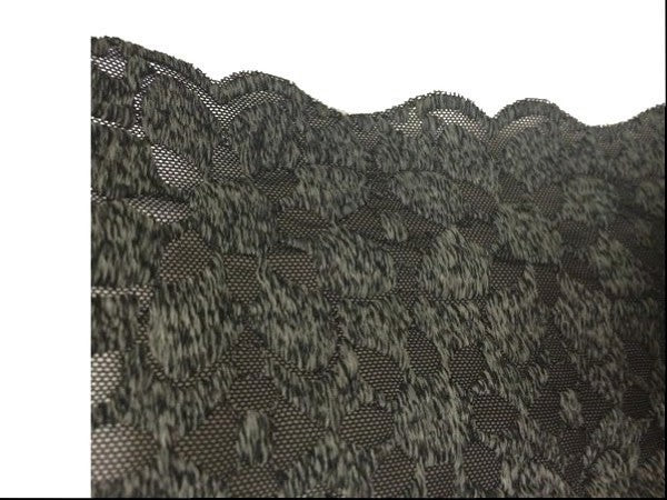 Dentelle Lycra Noire et Grise en 15 cm
