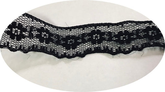 Encaje Rachel negro por metro Barato