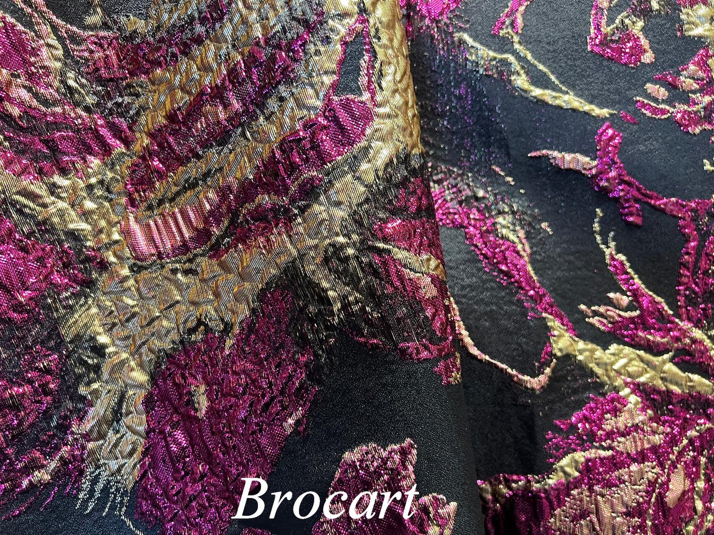 Tissu Brocart Haute Couture Floral - Largeur 150 cm