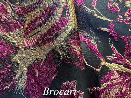 Tissu Brocart Haute Couture Floral - Largeur 150 cm