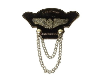 Insignia de cadena plateada