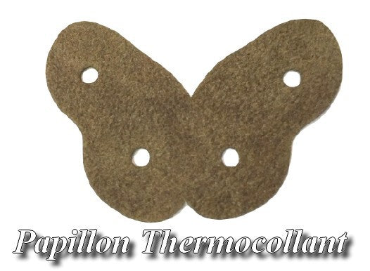 Brown Butterfly Shaped Iron-on Patch Badge for Decorations and Customizations.