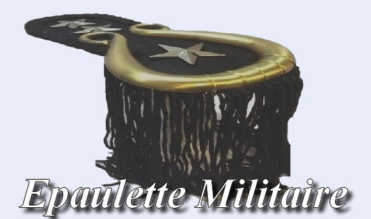Black Military Epaulette Patch Badge.
