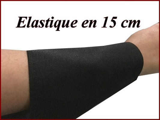 Elastique Plat En 15 Cm Noir Ultra Large Au Mètre Pour La Couture.