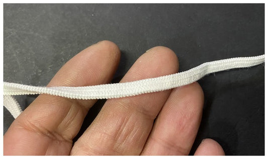 Elastique Plat En 5 mm  Blanc A Coudre, Ruban Lycra Pour Lingerie, et Customisations.