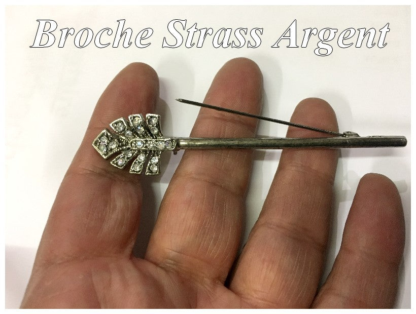 8 cm rhinestone safety pin