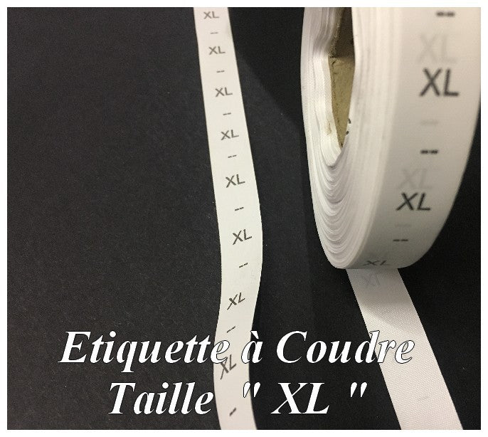 Etiquette De Vêtements Taille " XL "   Par 1000 Pièces A Coudre De Composition Textile , Contexture Pour Confection.