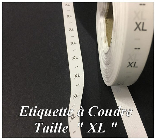 Etiquette De Vêtements Taille " XL "   Par 1000 Pièces A Coudre De Composition Textile , Contexture Pour Confection.